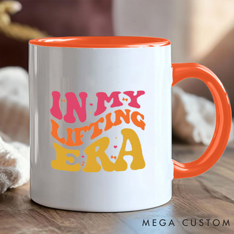 Personalized Lifting Era Coffee Cup Mug with Funny Weightlifting Design for Fitness Enthusiasts Bodybuilders and Gym Lovers