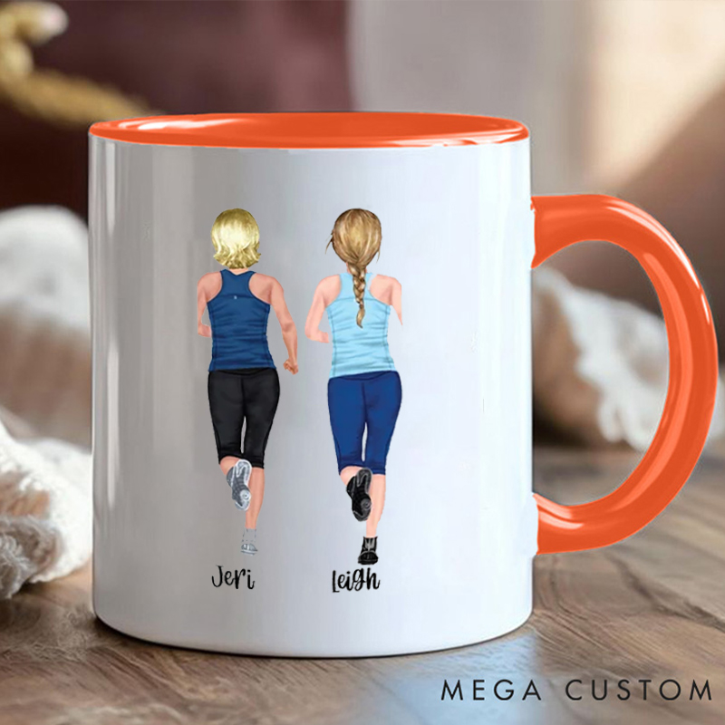 Personalized Running Buddy Coffee Cup Mug with Inspirational Quote for Fitness Enthusiasts Bodybuilders and Gym Lovers