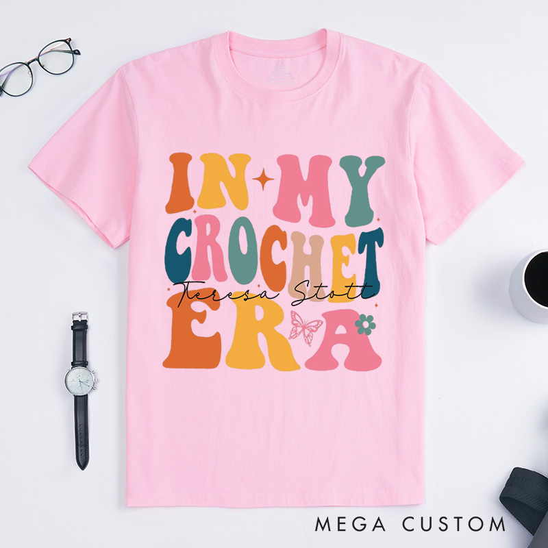 Personalized In My Crochet Era Classic T-Shirts Gifts for knitting Lovers