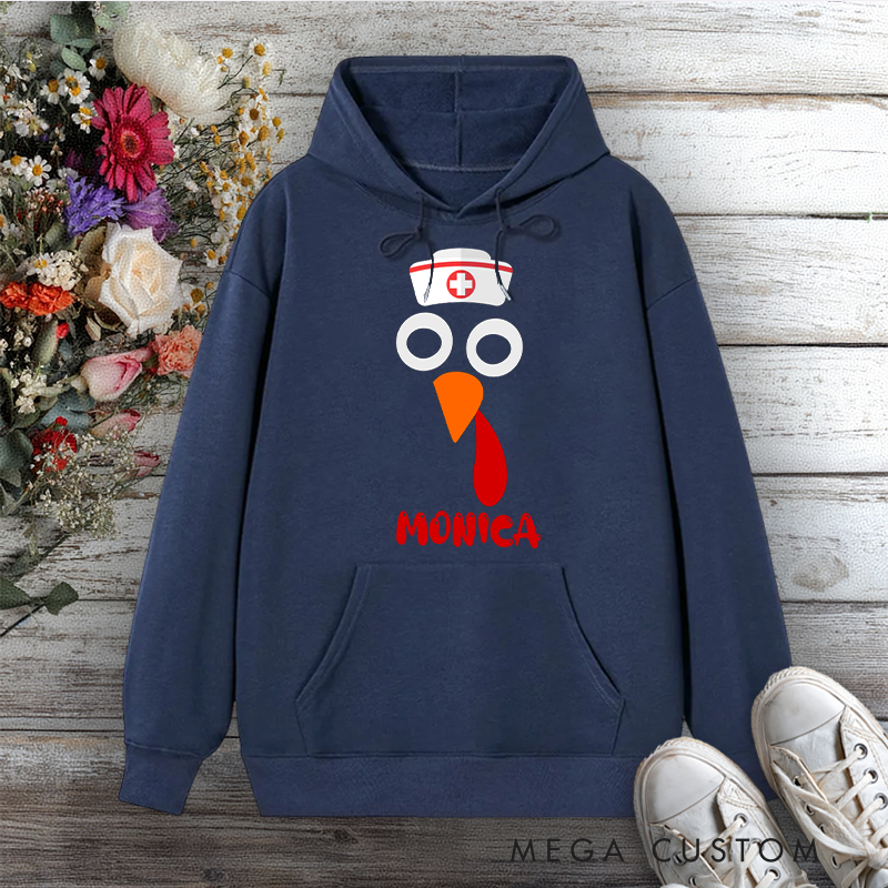 Personalized Hoodies for Nurse Turkey Design Hoodies International Nurse Day Gift
