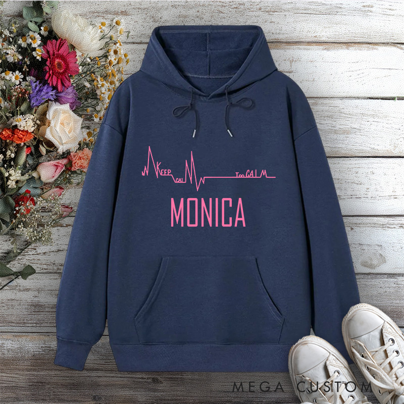 Personalized Hoodies for Nurse Keep Calm I'm Calm Design Hoodies International Nurse Day Gift