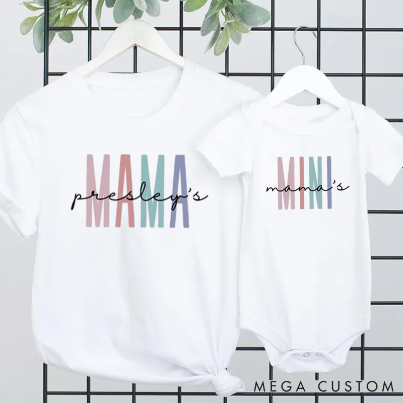 Personalized Mommy and Me Gift Mama's Mini Retro Matching Outfit