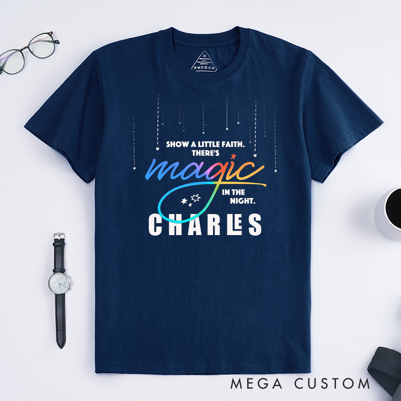 Personalized Magic Night Quote Classic T-Shirts Custom Faith Inspirational Gifts for Men Women Unique Positive Message Graphic Tee