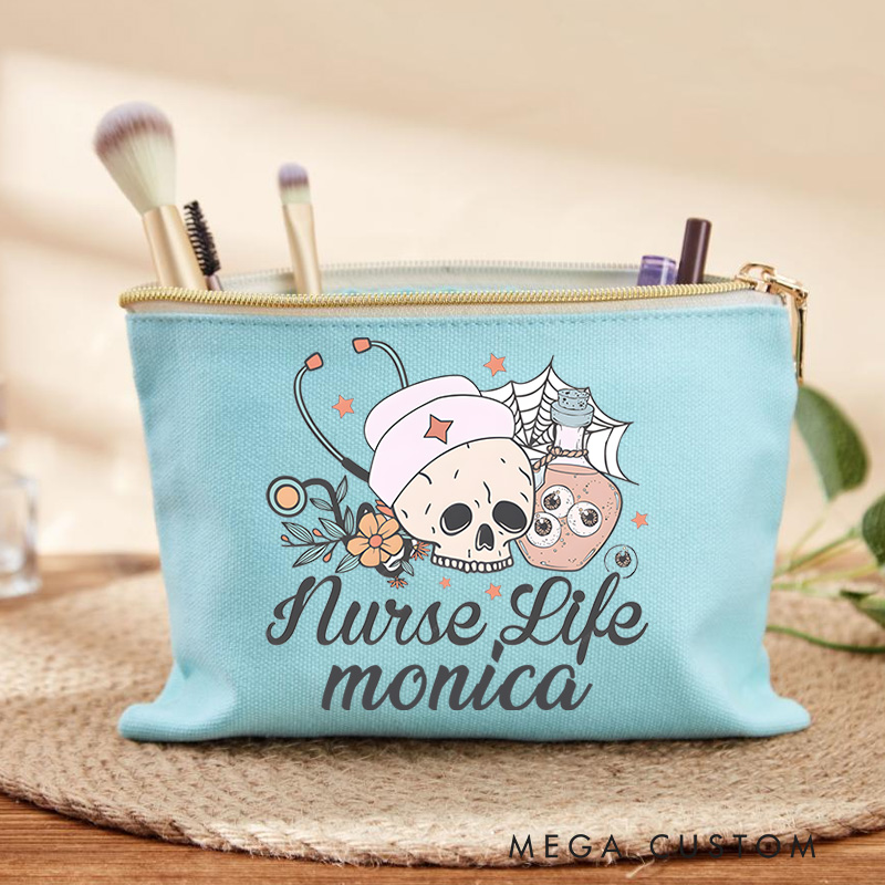 Personalized Makeup Bag for Nurse Life Design Fashion Cosmetic Bag Gift