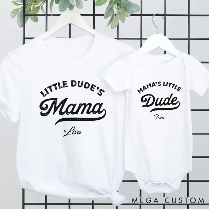 Personalized Our First Mother's Day Little Dude Matching Outfit