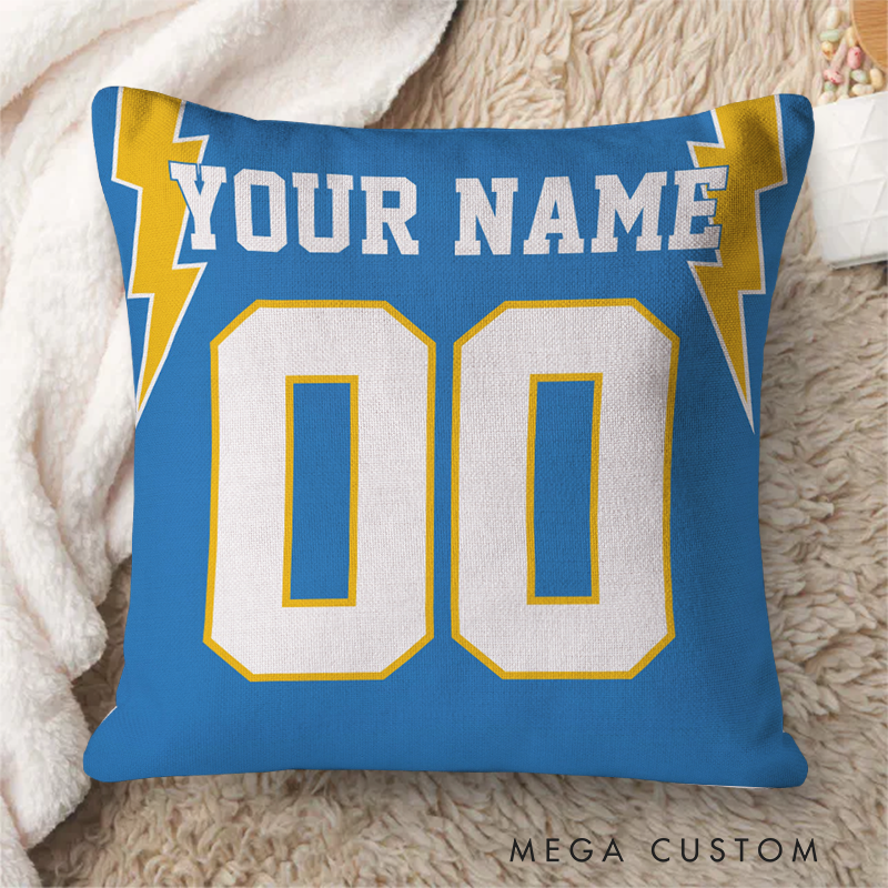 [Copy]Personalized American Football and Rugby Throw Pillow with Custom Name and Double Zero Design