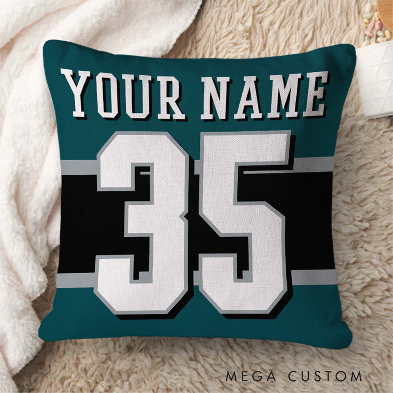 [Copy]Personalized American Football and Rugby Design Pillow with Custom Name and Number for Team Gift