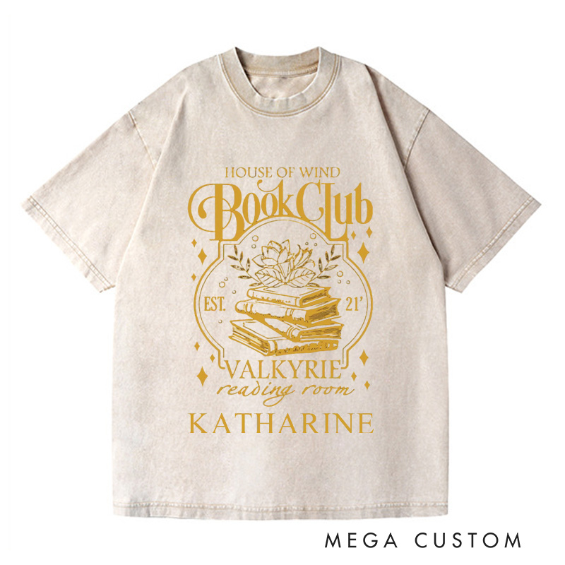 Personalized Book Club Washed T-Shirts Feyre Reading Room Tshirt Book Lover Shirt Bookish Shirt Reading Shirt