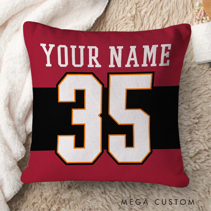 [Copy]Personalized American Football and Rugby Pillow with Custom Name and Number for Fans Gift