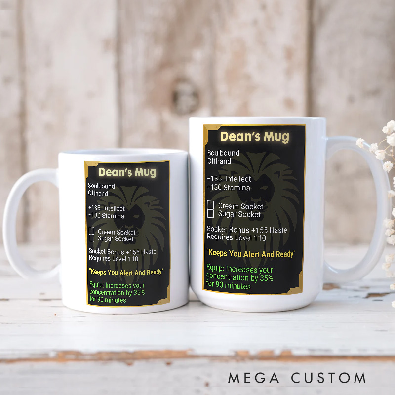Personalized MMO Legendary Mug Funny Video Game Coffee Mug Geek Gaming Nerd Mug