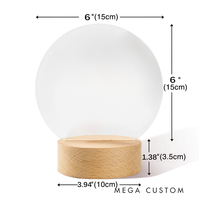 Personalized He Is Risen LED Night Light with Round Wooden Base Home Decor Easter Decor for Birthday and Easter Gift for Christian