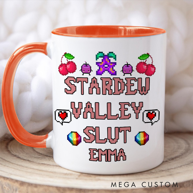 Personalized Valley Slut Mug Farming Game Mug Farmer Valley Video Game Mug Gamer Gift Coffee Mug