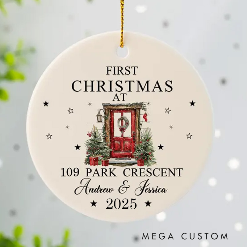 Personalized First Christmas in Our New Home Happy New Home Gift New Home Tree Decor Couples Gift New Home Keepsake Gift Housewarming Bauble Gift