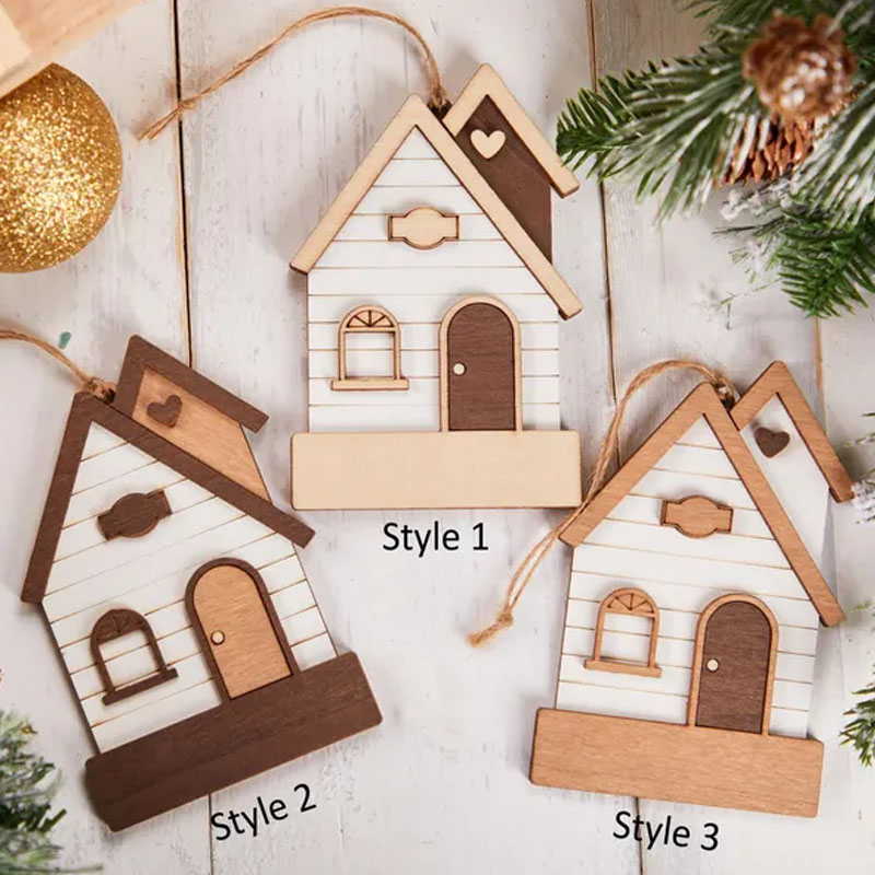 Personalized First Christmas in Our New Home Wooden Ornament Custom Housewarming Keepsake 2025 Engraved Holiday Decoration for New Homeowners