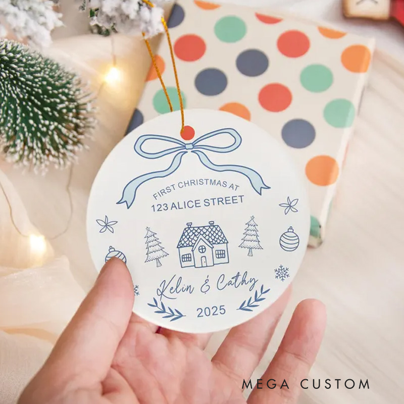 Personalised New Home Bauble Couple First Christmas Ornament New Home Keepsake Couple New House Gift First Christmas in Our New Home