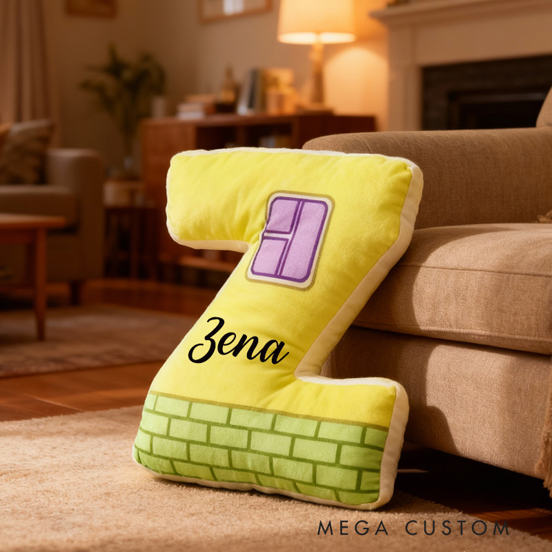 Personalized Letter Pillow Housewarming Pillow Graphic 3D Print Custom Name Cozy Home Decor Christmas Gifts New Home Gift