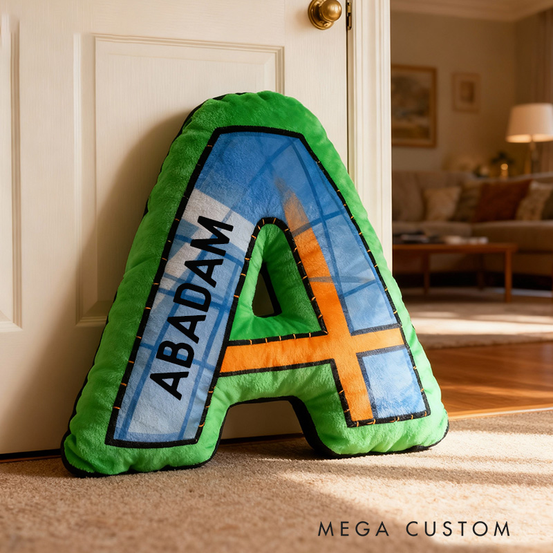 Personalized Letter Pillow Housewarming Pillow Graphic 3D Print Custom Name Cozy Home Decor with Vibrant Window Christmas Gifts New Home Gift