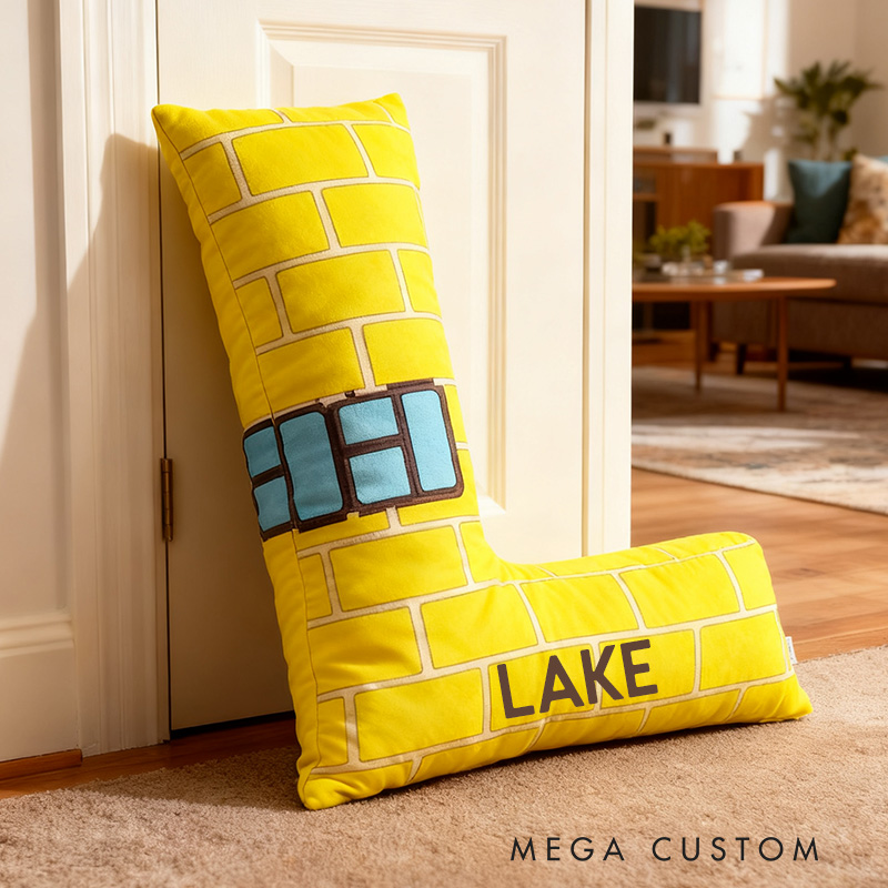 [Copy]Personalized Housewarming Pillow Graphic 3D Print Custom Name Cozy Home Decor with Fun Blue House Design Soft Accent Cushion Perfect New Home Gift 