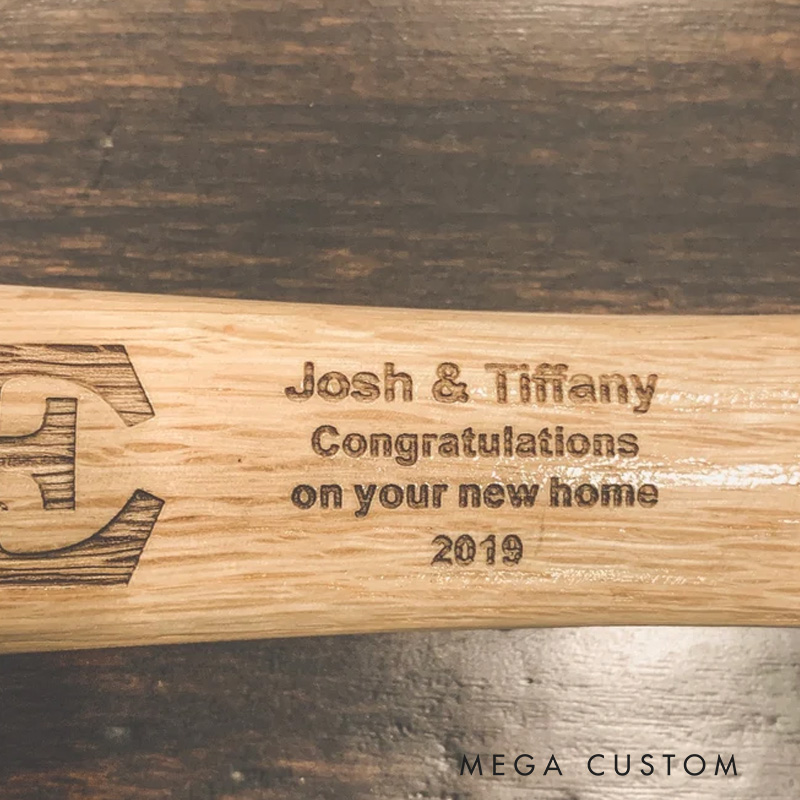 Personalized Engraved Full Size Hammer Welcome Home Real Estate Agent Closing Gift New Home Owner Gift