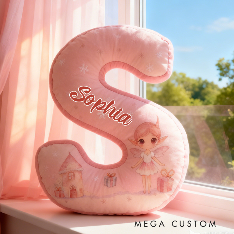 Personalized Letter Pillow Custom Fairy Tale Design Soft Home Decor Perfect Gift For Kids Bedrooms Or Special Occasions Housewarming Gifts
