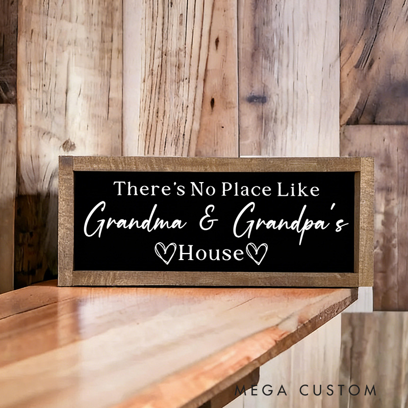 Personalized There's No Place Like Grandma & Grandpa's House Grandparents Sign Grandparents Gift Grandma and Grandpa Sign Gift For Grandma