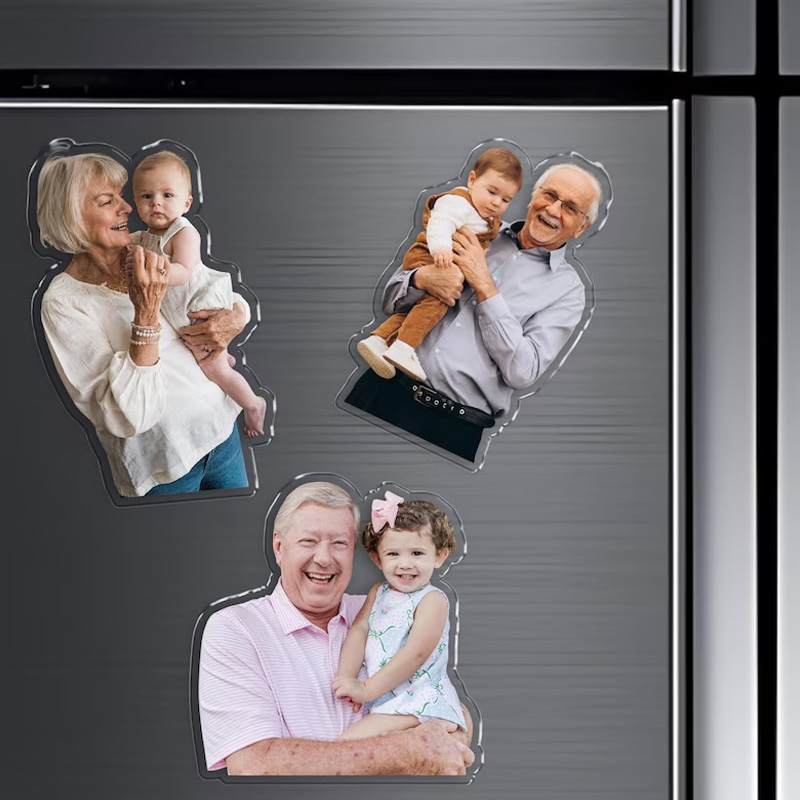 Personalized Family Photo Stickers Custom Magnetic Picture Decals for Refrigerator Home Decor Unique Gift for Anniversary Birthday or Special Occasion