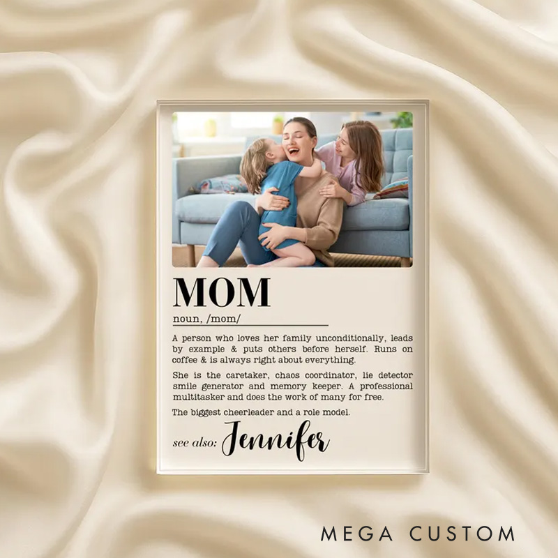 Personalized Mom Definition Mother's Day Gift from Kids Sentimental Gifts for Mom Birthday Christmas Gift for Mom Acrylic Photo Block