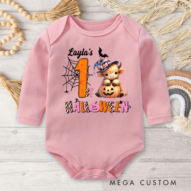 Personalized First Halloween Celebration with Adorable Baby Bodysuit Gift for new baby