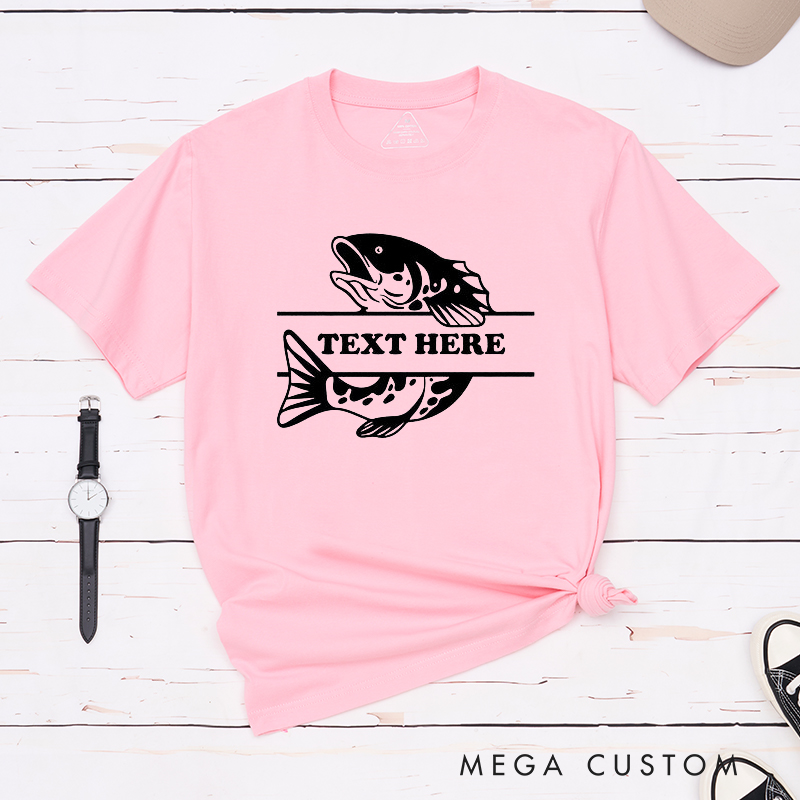 Personalized Fishing T-Shirt with Classic Fish Design Gift for Anglers and Fishing Enthusiasts