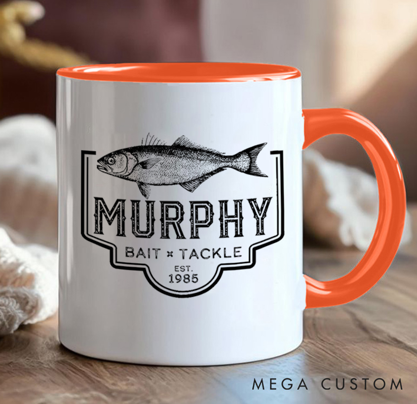 Personalized Classic Bait & Tackle Mug for Outdoor Fishing Enthusiasts