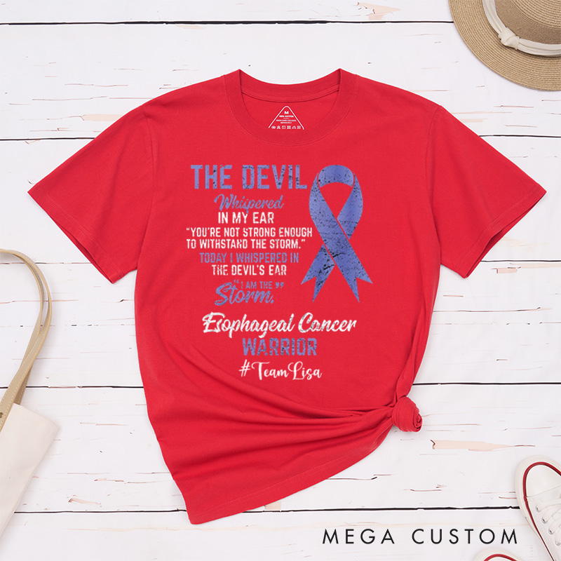 Personalized Esophageal Cancer Survivor Fighter Warrior Support Cancer Awareness T-Shirt