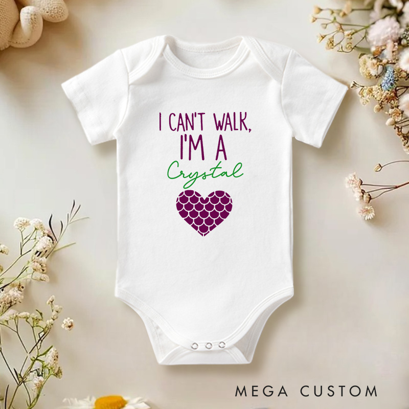 Personalized I Can’t Walk I’m a Baby Name Funny and Playful Baby Quote Baby Gift Baby Onesie  