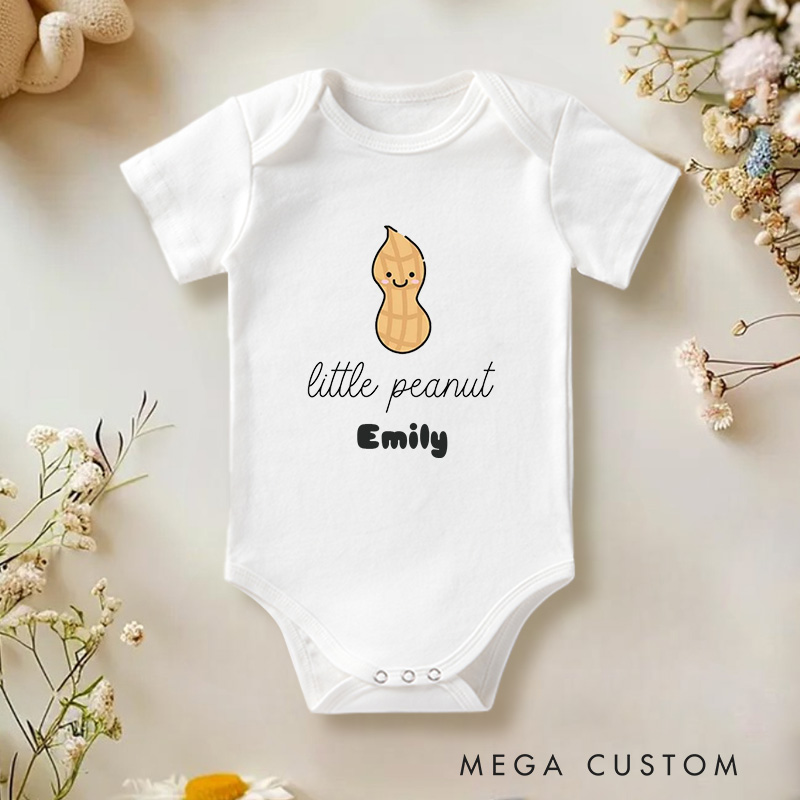 Personalized Little Peanut Adorable and Whimsical Nut Inspired Baby Gift Baby Onesie  