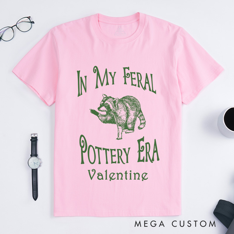 Personalized In My Feral Pottery Era Classic T-Shirts Comfort Colors Pottery Shirt Gifts For Potter Pottery Tee Gift