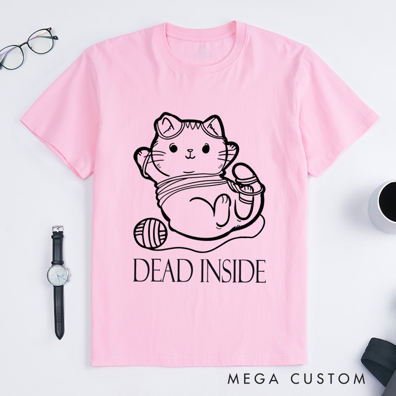 Personalized Cat And Yarn Knit Classic T-Shirts Knitting Gift Knitter Gift Love To Knit Love Knitting Knit Lover