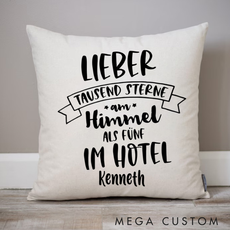 Personalised Under A Thousand Stars Pillow Traveling Camping Hiking Lover Pillow Gift for Outdoor
