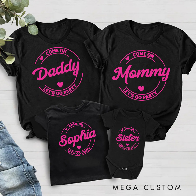 Personalized Princess Doll Birthday Family T-Shirts Doll Family Matching Tshirts Birthday Party Shirts for Anime Lovers Birthday Gifts