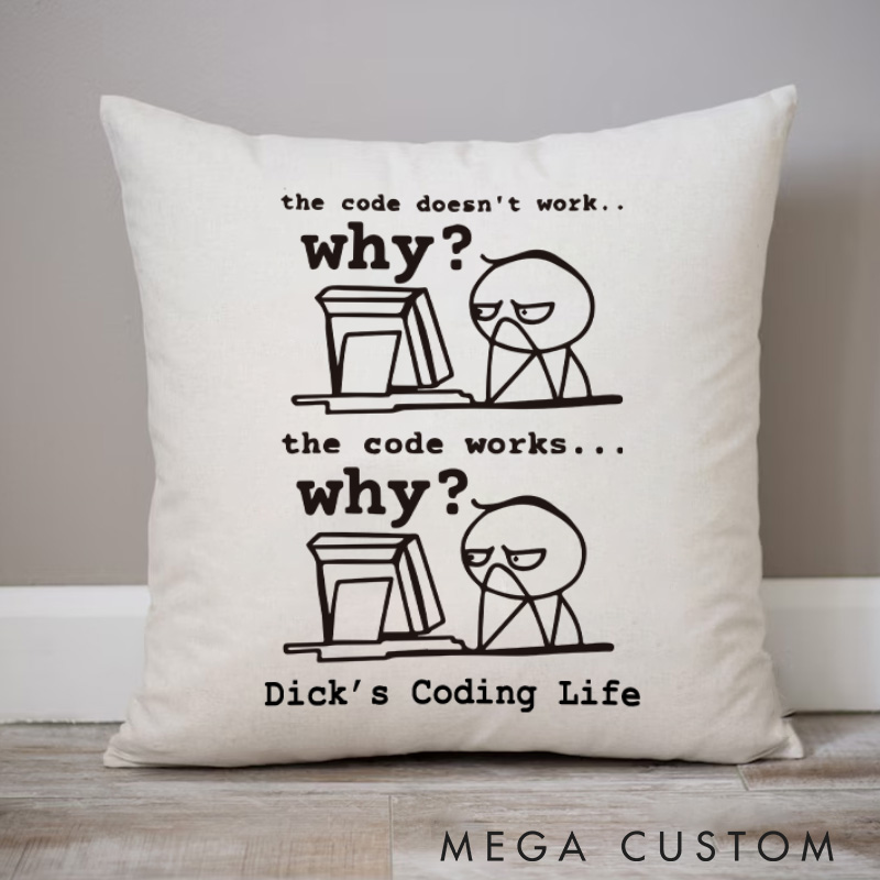 Personalized Computer Science Pillows Programming Computer Software Developer Pillows Gift for Geek Nerd 