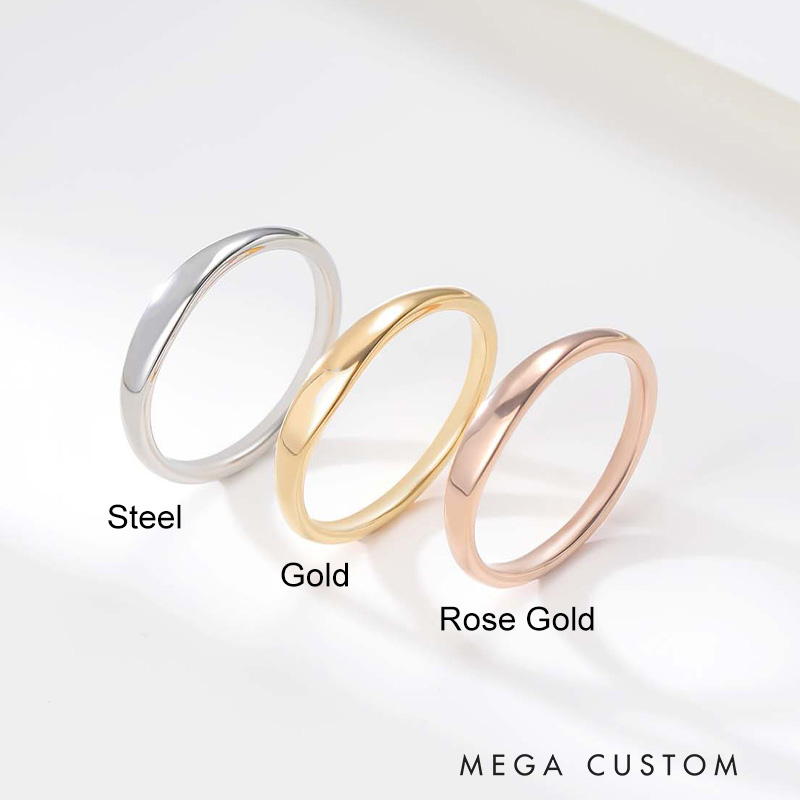 Personalized Tiny Cross Ring Custom Engrave Minimalist Stackable Ring Jewelry with Name Christian Be Still Ring Baptismal Mother's Day Gift for Her