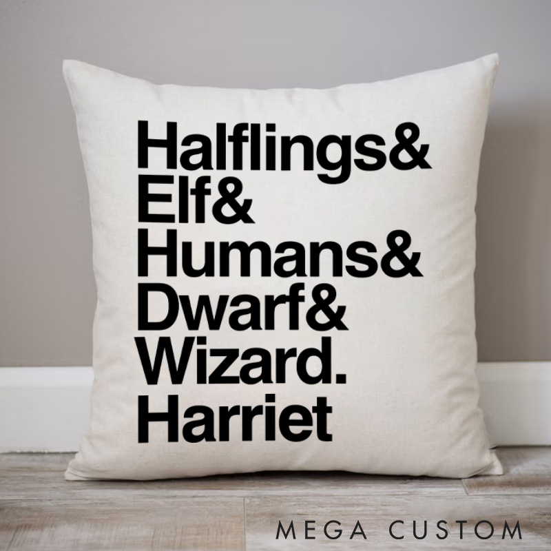 Personalized The Fellowship Pillows Games Fantasy Lovers Pillows Gift for Geek Nerd 