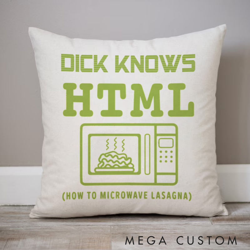 Personalized Mastering HTML Pillows How To Microwave Lasagna Pillows Programmers Technology Enthusiasts Gift for Geek Nerd 