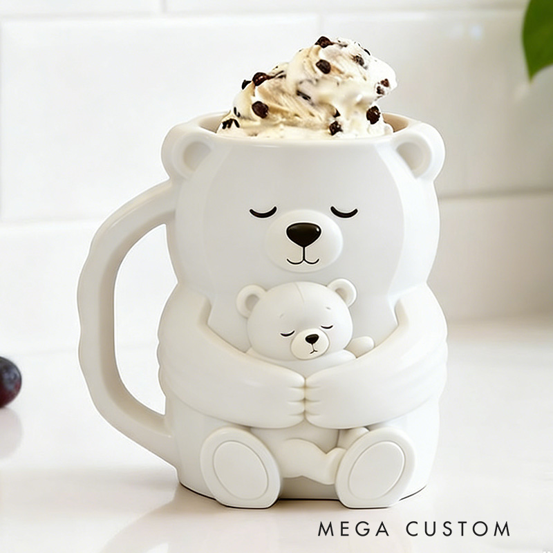 Personalized Bear Ice Cream Pint Holder Cute Custom Freezer Accessory for Kids and Adults Unique Gift for Birthday Fun Kitchen Decor Animal Design