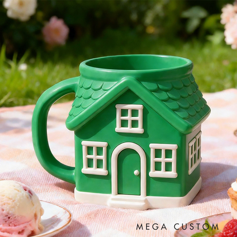 Personalized Pink House Ice Cream Pint Holder Custom New Home Gift Fun Freezer Accessory for Housewarming Unique Kitchen Decor for Kids and Adults