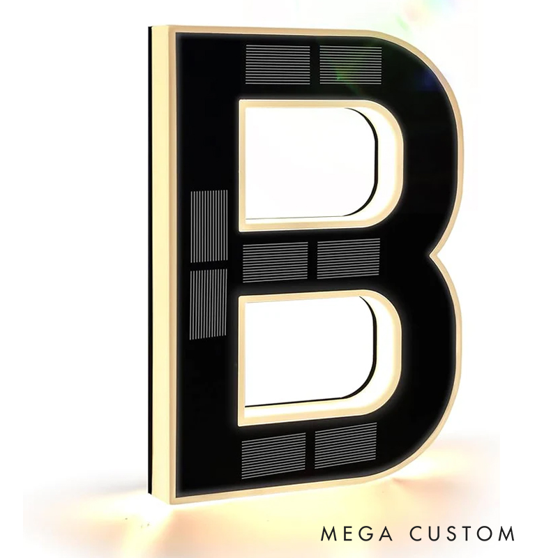 Personalized 9 Inch Solar Lighted House Numbers for Outside Light Up Waterproof LED Address Numbers Signs for Houses Large Modern House Numbers Light