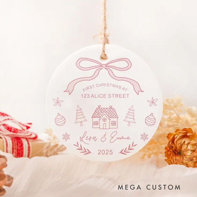 Personalised New Home Bauble Couple First Christmas Ornament New Home Keepsake Couple New House Gift First Christmas in Our New Home