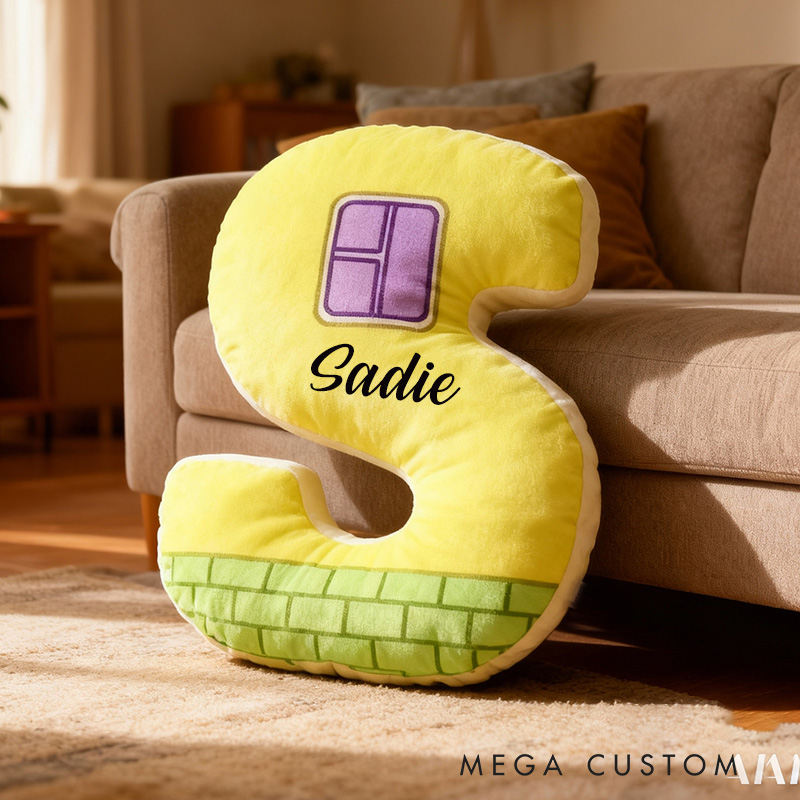 Personalized Letter Pillow Housewarming Pillow Graphic 3D Print Custom Name Cozy Home Decor Christmas Gifts New Home Gift