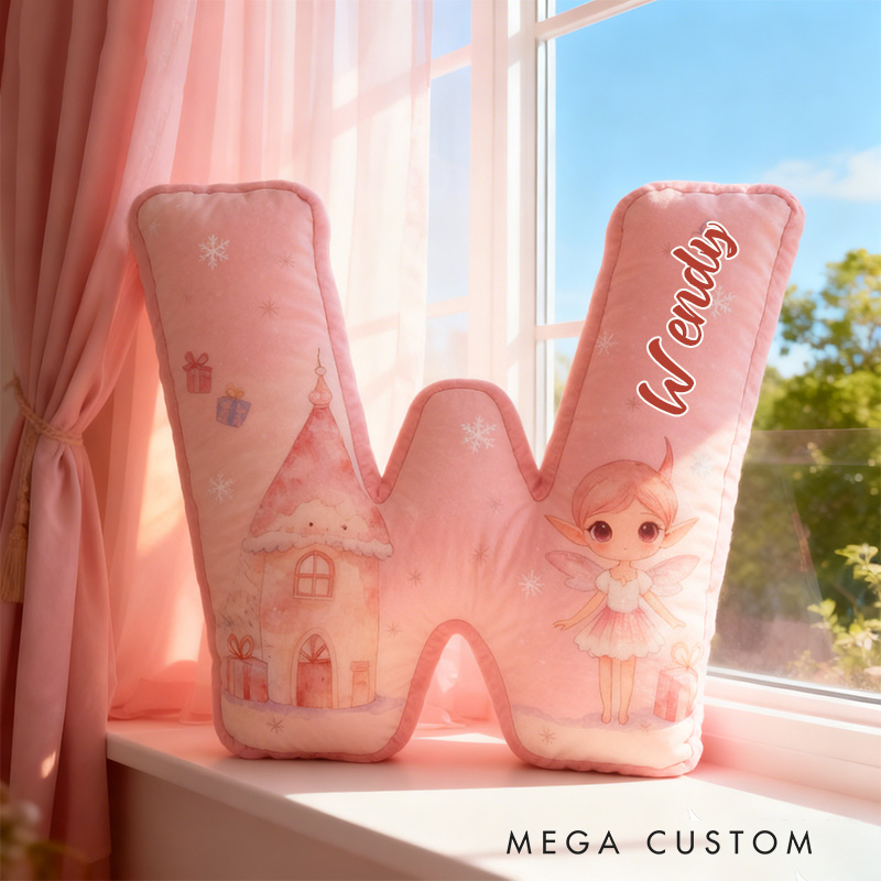 Personalized Letter Pillow Custom Fairy Tale Design Soft Home Decor Perfect Gift For Kids Bedrooms Or Special Occasions Housewarming Gifts