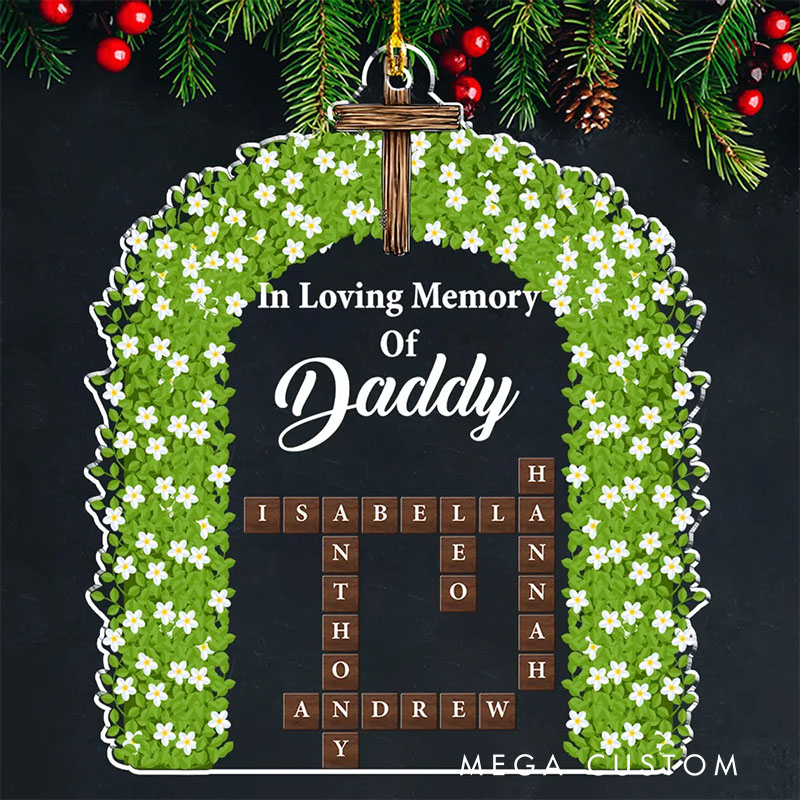 Personalized Acrylic Ornament In Loving Memory Forever Ornament Sympathy Gift for Loss of Loved Ones