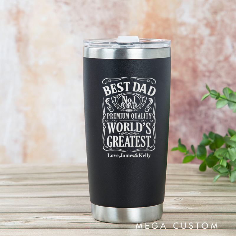 Personalized Tumbler Custom Stainless Steel Insulated Tumbler Gift For Dad