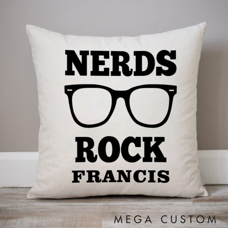 Personalized Nerds Rock Pillows Programmer Compute Technology Enthusiast Pillows Gift for Geek Nerd 